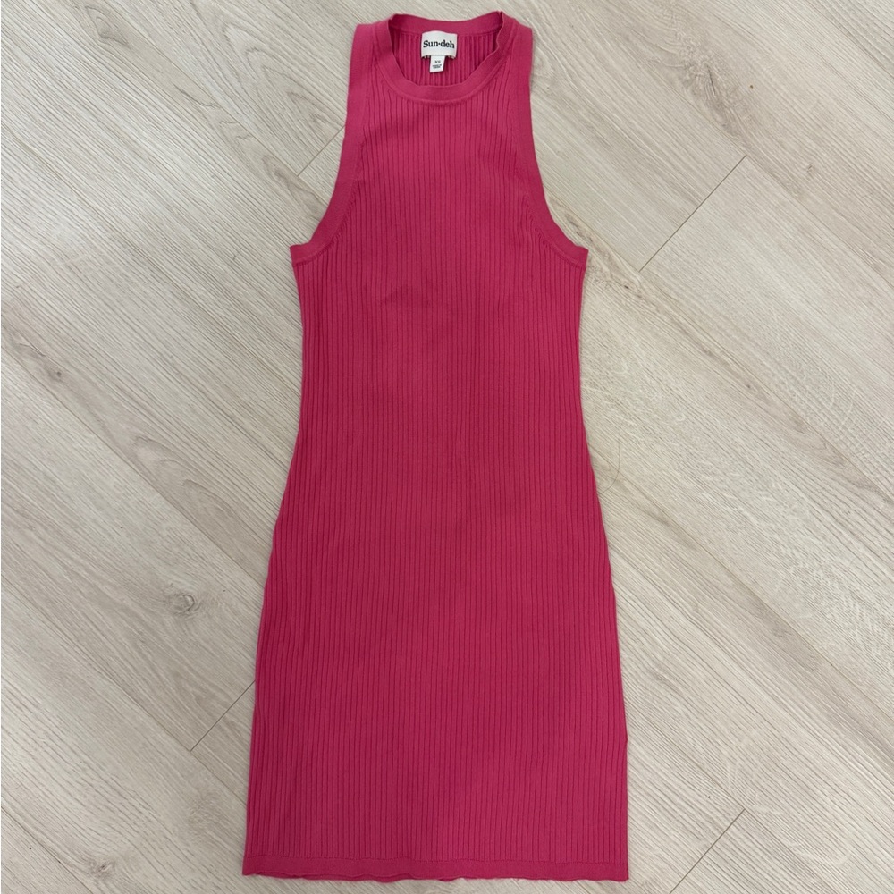 Aritzia ribbed knit pink mini dress size XS/S